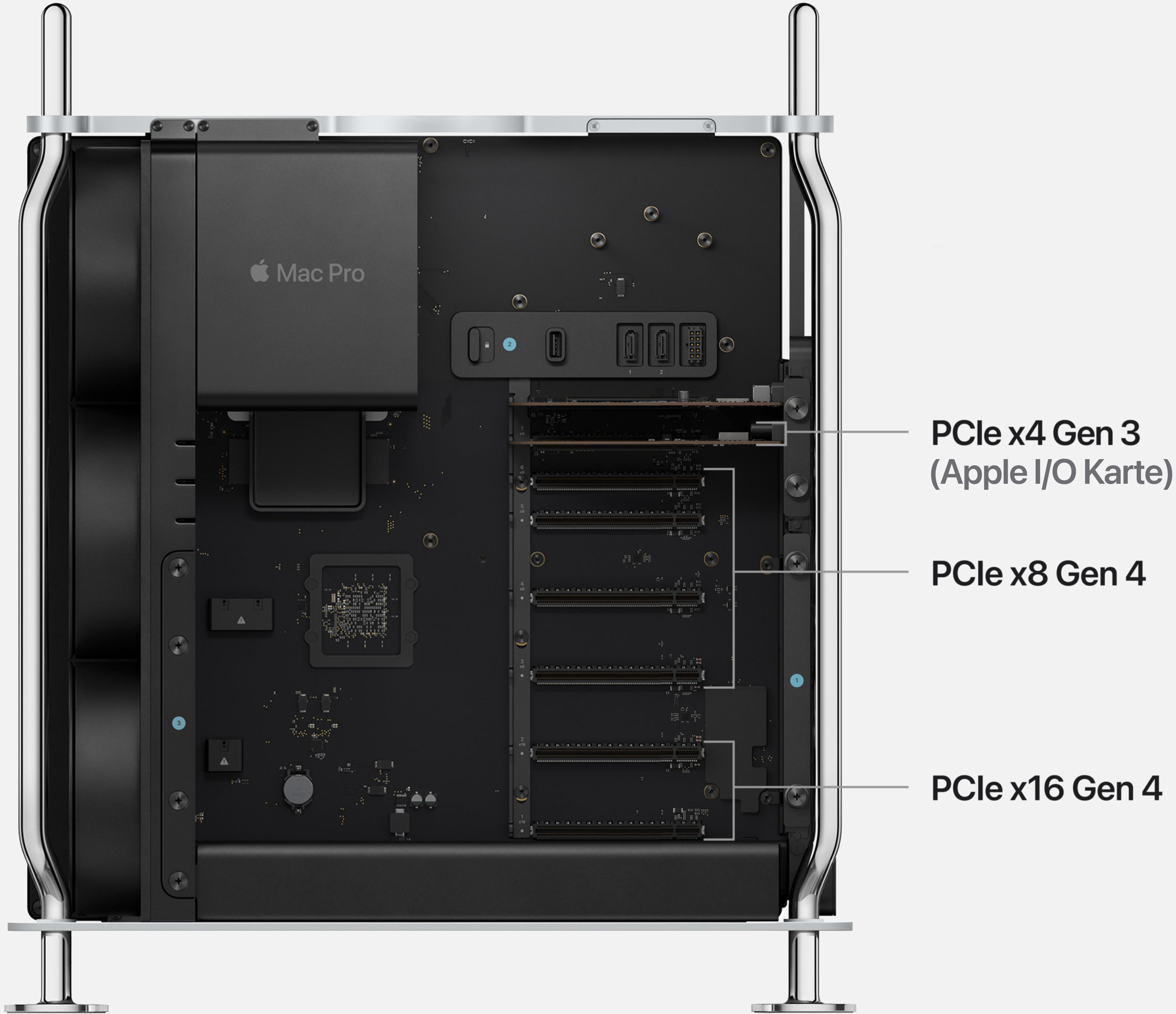 Mac Pro Tower Gehäuse entfernt